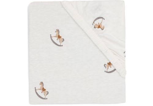 Jollein Jersey Fitted Sheet - Nostalgic Ride - 70/75 x 140/150 cm - 100% Cotton - Fitted Sheet - Oeko-Tex Certified