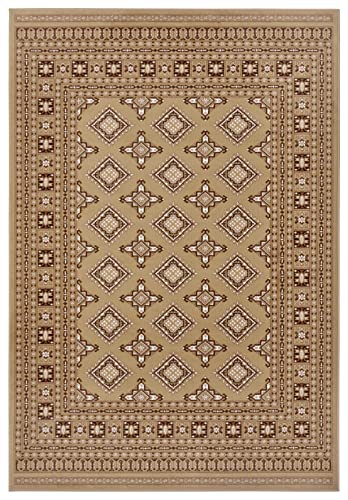Nouristan Oriental Short Pile Rug, Sao Buchara Living Room Rug, Modern Design for Living Room, Kitchen, Hallway, Dining Room, Bedroom, Berber, 120 x 170 cm