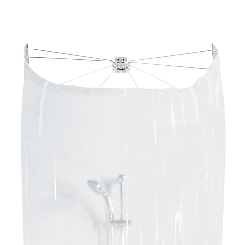 Spirella Collection Shower Curtain Without Arms 200 x 170 cm, White