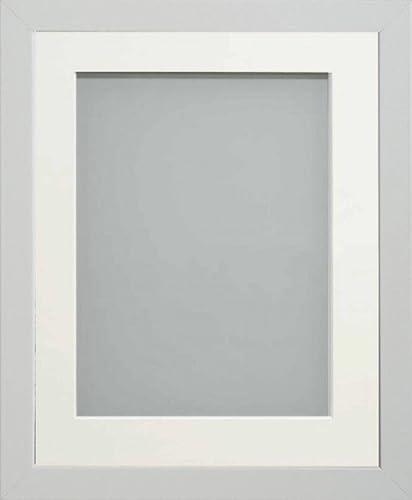 Frame Company Allington White Photo Frame with Off-White Mount, 10x8 for 6x4 inch, fitted with perspex