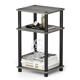 Furinno JUST 3-Tier Tool-Free Bedside Table, French Oak