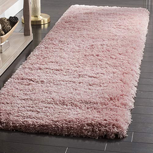 Safavieh Shag Rug for Living Room, Dining Room, Bedroom - Polar Shag Collection, Short Pile, in Light Pink, 69 X 244 cm