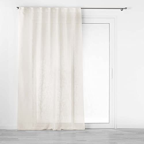 Douceur d'Int??rieur Haltona Natural Linen Effect Concealed Tab Top Curtains 140 x 240 cm
