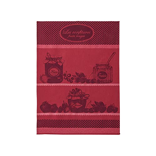 "Coucke - Jacquard Cotton Towel - Jam - Red Fruits - 20"" x 30"" - Red"
