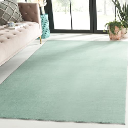 Safavieh Boho Rug Living Room, Dining Room, Bedroom - Machine Washable and Non Slip - Loft Collection, Short Pile, in Sage, 82 X 244 cm