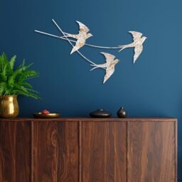 Handmade Decorative Metal Wall Accessory, 42 x 70 cm, 100% Metal (1.5 mm), Unique Hand-Painted Design, Perfect for Home Decor & Art Lovers