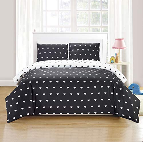 Lala + Bash Kelly Heart Print 2 Piece Duvet Set