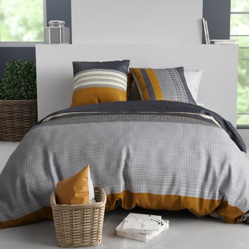 Elka Duvet Cover 260 x 240 cm + 2 Pillowcases Cotton 57 Thread Count