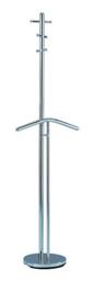 ASPECT ETHAN FREE STANDING COAT STAND WITH SUIT BUTLER/SILVER CLOTHES VALET STAND