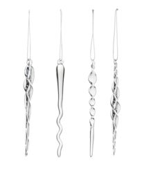 Clear Mixed Glass Icicles – 20-Piece Set, 14–15 cm – Glass Christmas Tree Decorations