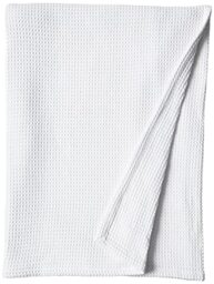 Vera Wang - Queen Blanket, Luxury Cotton Bedding, Super Soft Essentials with Waffle Weave Knit (Waffleweave White, Queen)
