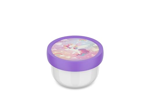 Mepal - Fruitbox Campus - Snack Box for Kids - Dishwasher and Microwave Safe - BPA-free - 300 ml - Unicorn Glow