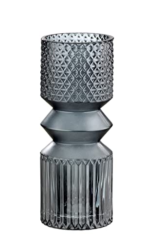 GILDE Vase Pintu Glass Grey 40493
