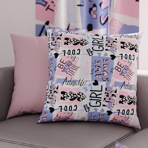 PETTI Artigiani Italiani - Pair of Pillow Cases 50 x 50 cm in Microfibre, Cushions for Bedroom Furniture, Sofa, Living Room, Set of 2 Cushion Covers, Girl Cool Pillowcase, 100% Made in Italy