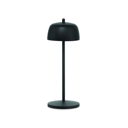Zafferano, Circe Lamp, Cordless Rechargeable Table Lamp with Manual Control, Suitable for Indoor and Outdoor Use, Dimmable, 2200-3000 K Tunable White, Height 30 cm, Colour Black