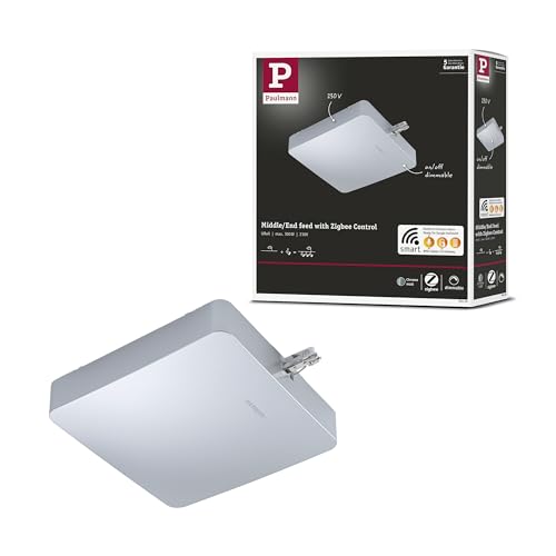 Paulmann 50120 Smart Home Zigbee 3.0 URail Middle Feed 227x196mm max. 300W Chrome matt Rail System