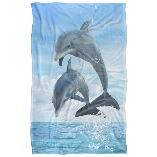 Jq Licensing - Royce Mcclure Dolphin Jumpers Silky Touch Super Soft Throw Blanket 91 x 147 Cm