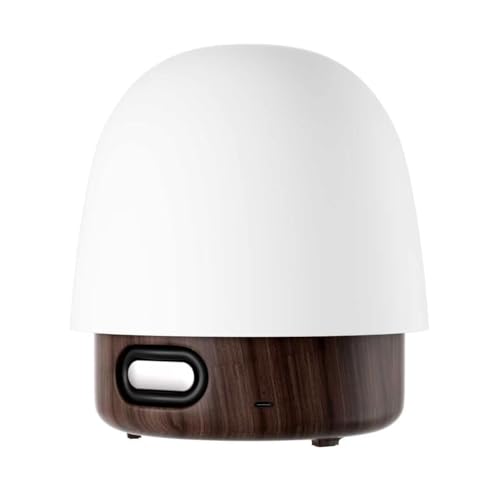 UPXNBOR Shower Lamp with Bluetooth Speaker & White Noise, Ocean Wave Projector, Cordless Bathroom Light, Rechargeable Table Lamp, 16 Colours & 2 Light Effects via Extra Shade, Touch & Remote, IP54