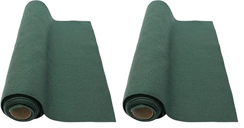 Bright Ideas Felt Roll ??? Green. Sheet Size: 45cm x 2.5m, 1.4mm Soft Thick Wool and Synthetic Felt Supplied on The Roll. Ideal for Craftwork Sewing, Patchwork and Arts & Crafts. BI8082. (Pack of 2)