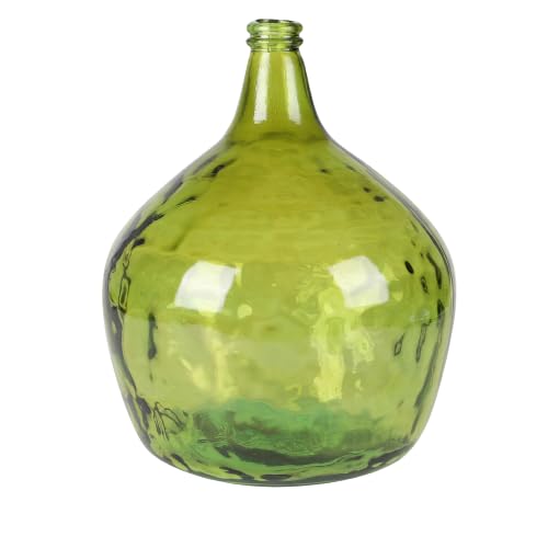 NATURAL LIVING Dame Jeanne Vase 16 L Recycled Glass Emerald Diameter 29 cm x Height 42 cm