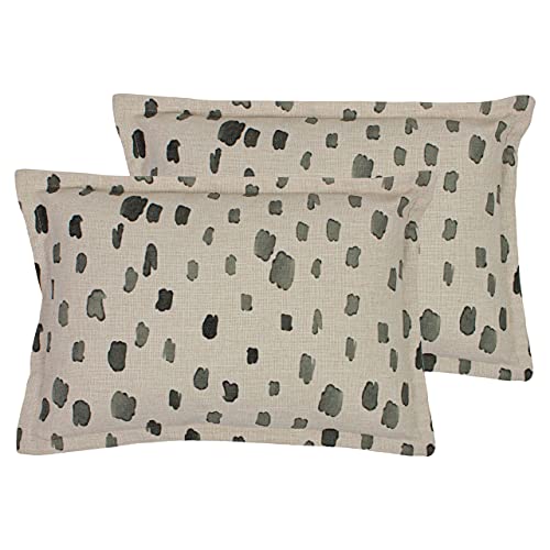 furn. Robi Feather Filled Cushions Twin Pack, Grey Sage, 45 x 45cm