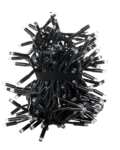WeRChristmas PRO Series LED Cluster Lights, Black Cable, Warm White, 5 m