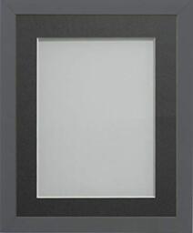 Frame Company Allington Grey Photo Frame with Grey Mount, 9x7 for 7x5 inch, fitted with perspex