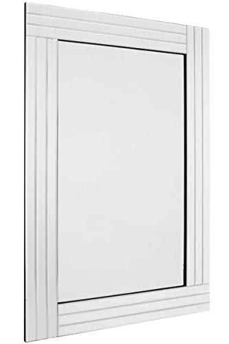Barcelona Trading Grace Silver Glass Venetian Framed Rectangle Bevelled Wall Mirror 48in x 32in (120cm x 80cm),YC028-1