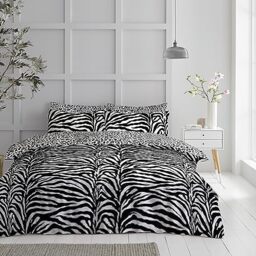 GC GAVENO CAVAILIA Reversible Duvet Cover, Polycotton, White/Black, King
