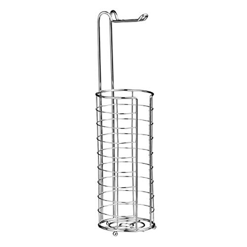 Premier Housewares Toilet Roll Holder/Storer, Silver, 16 x 17 x 60 cm