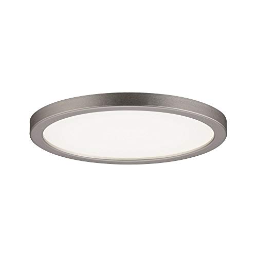 Paulmann 92947 Areo LED Panel Round incl. 1x8-watt Ceiling lamp Soft Nickel Ceiling luminaire Plastic Living Room lamp 3000 K