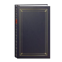 Pioneer Photo 200-Pocket Post Bound Bay Blue Leatherette Photo Album with Gold Accents for 4 by 6-Inch Prints