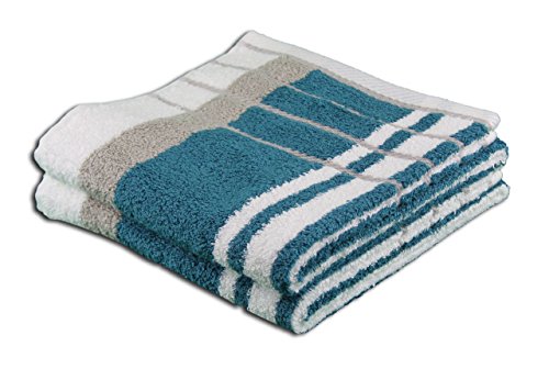 G??zze - Beach Towel, 100% Baumwolle, Berlin, Striped, 70 x 140 cm - Beige/Blue