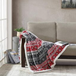 Eddie Bauer - Throw Blanket, Super Soft Reversible Sherpa Fleece Bedding, Ideal Christmas & White Elephant Gifts, Cozy Plaid Home Decor (Fair Isle, Throw)