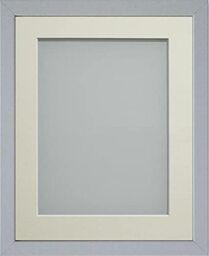 Frame Company Jellybean Range Grey Wooden 20x16 inch Picture Photo Frame with Ivory Mount for Image A3 * Choice of Colours & Sizes* Fitted with Perspex