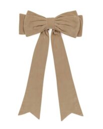 Extra Large Latte Velvet Bow Christmas Tree Topper, Big Latte Bow Decoration