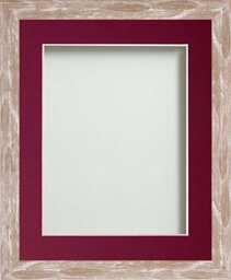 Frame Company Camber Range 9X7-Inch Brown Picture Photo Frame with Plum Mount For Image Size 8X6-Inch