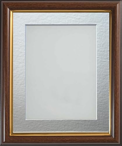 Frame Company Eldridge Mahogany A4 Frame, Silver Mount for 9x6