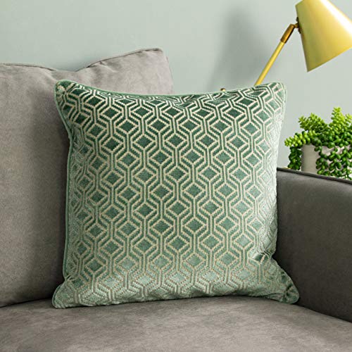 Paoletti Avenue Velvet Jacquard Feather Rich Filled Cushion