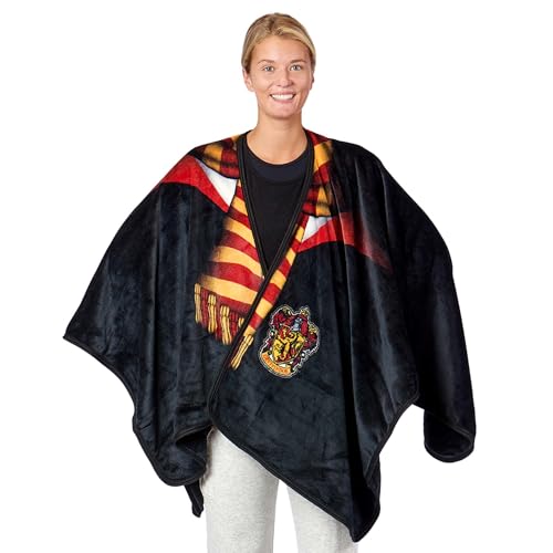 "Northwest Harry Potter Silk Touch Wearable Cape Throw Blanket, 53.5"" x 55"", Hogwarts Rules"