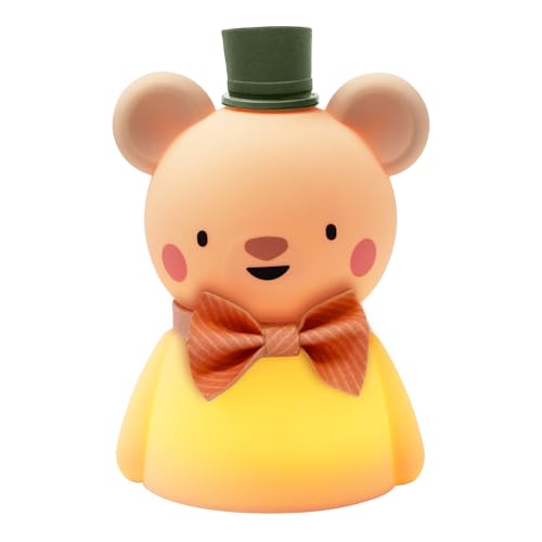 Taf Toys Little Bear Night Light – Soft Silicone Rechargeable Baby Lamp with Three Brightness Settings - USB Rechargeable Toddler Sleep Aid - Portable Nursery Light for Babies, Infants & Children 0m+