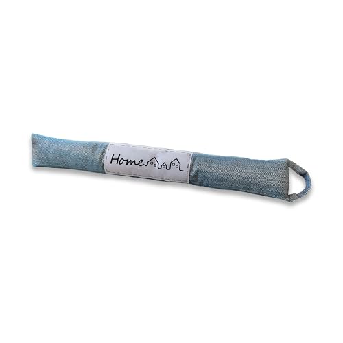 Osama Home - Sweet Home Draught Excluder Under Door and Windows, Padded Polyester, Blue, 80 cm x 10 cm x 10 cm