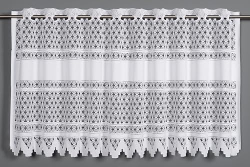Gardinia Bistro Curtain 140 x 60 cm Classic Jacquard White