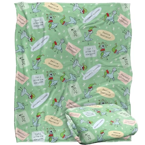 Dont Let The Pigeon Drive The Sleigh Joy Pattern Silky Touch Super Soft Throw Blanket 152 X 127 Cm