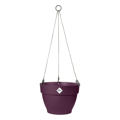 elho Vibia Campana Hanging Basket 26 - Flower Pot for Outdoor - ?? 26.0 x H 18.4 cm - Purple/Maple Purple