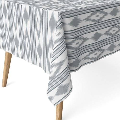 ECOMMERC3 - Stain Resistant Tablecloth for Rectangular Table Size 220 x 140 cm - Stain Resistant Extra Soft and Waterproof Tablecloth Grey