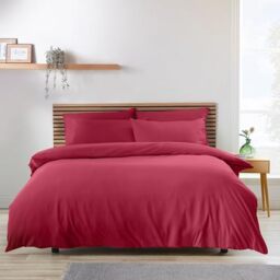 Catherine Lansfield So Soft Non-Iron Single Duvet Cover Set Hot Pink