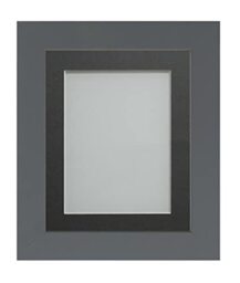 Frame Company Watson Grey Picture Photo Frame fitted with Perspex, 10x8 inch with Grey Mount for image size 8x6 inch