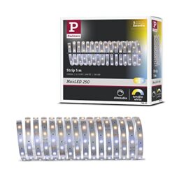 Paulmann 79863 MaxLED 250 LED Strip 5m tunable White IP20 incl. 1x17.5-watt Strip Lighting Strip 2700 K