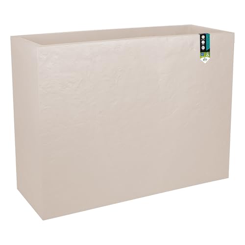 EDA - Wall Loft XL Volcania 63 L - Imitation Stone Decor - Double Wall - Water Retention Area - 99 x 29 x 78 cm - Beige Limestone